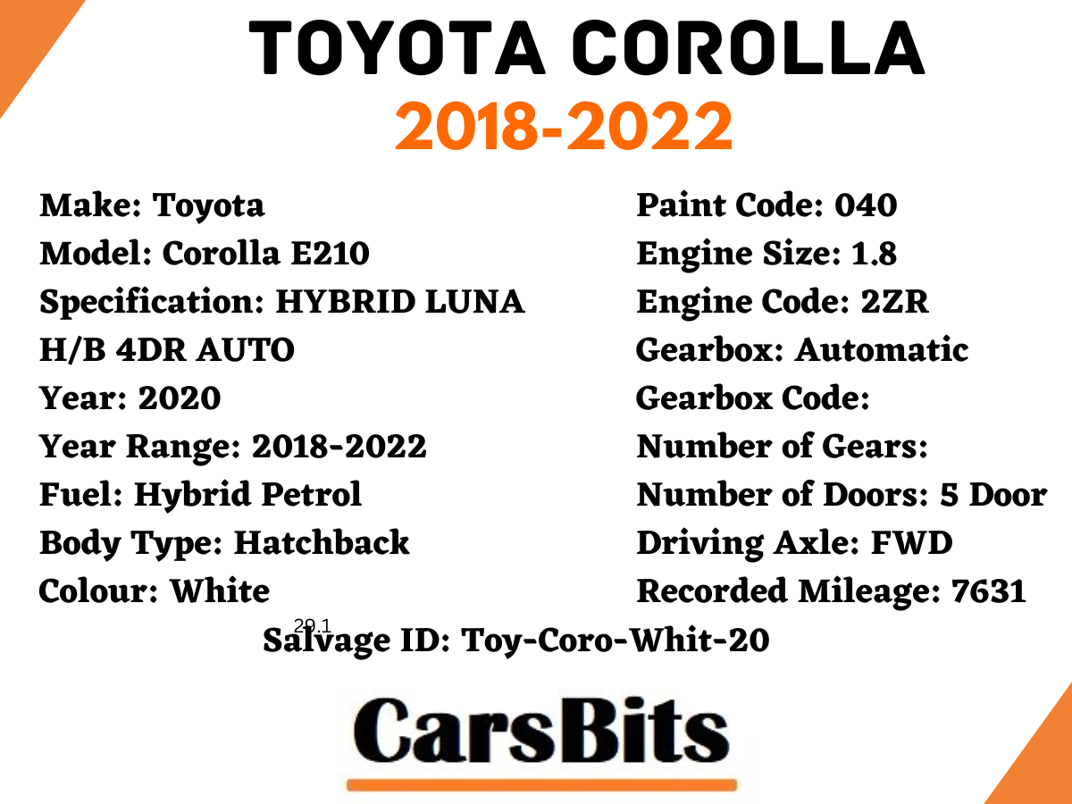 Toyota Corolla 2018-2025 1.8 Hybrid Petrol Hatchback Stabilizer