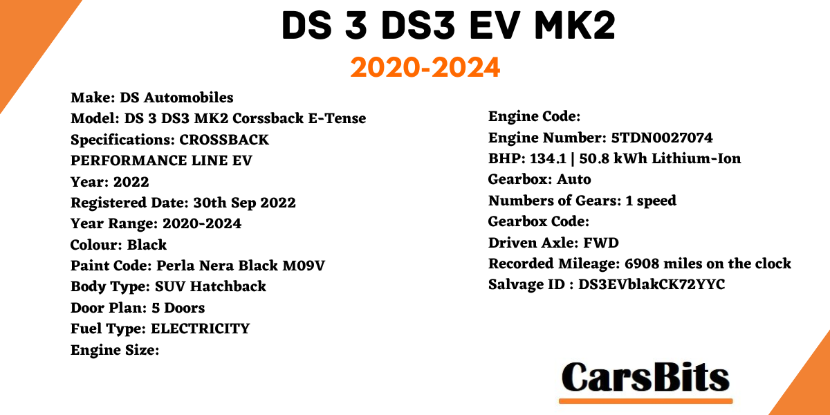 DS 3 DS3 EV MK2 2020-2024 Crossback E-Tense Front Anti Roll Bar 9830908880 - Image 2