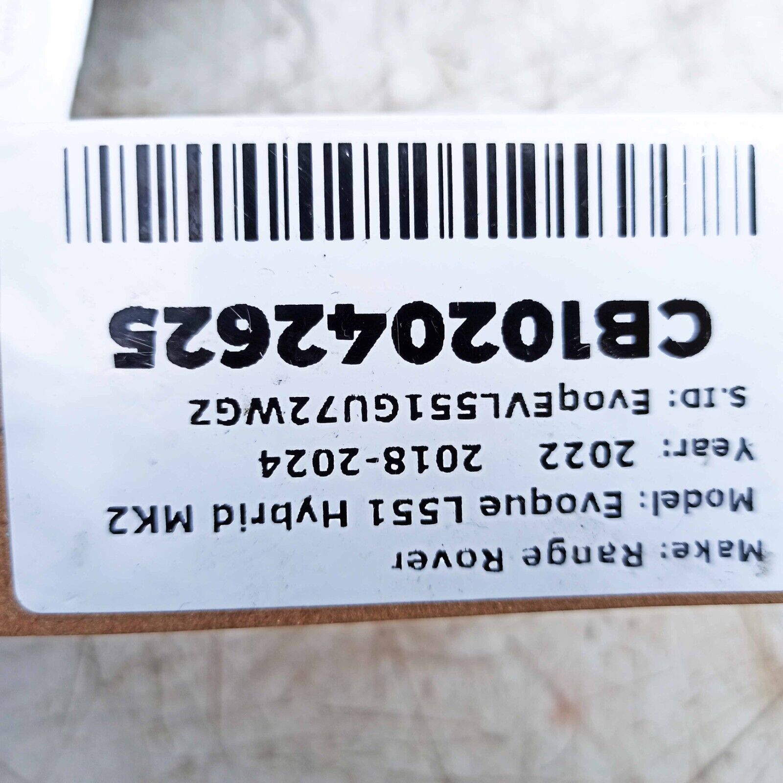 Range Rover Evoque EV 2018-2024 Wing Bracket K8D2-16C174-AD Right