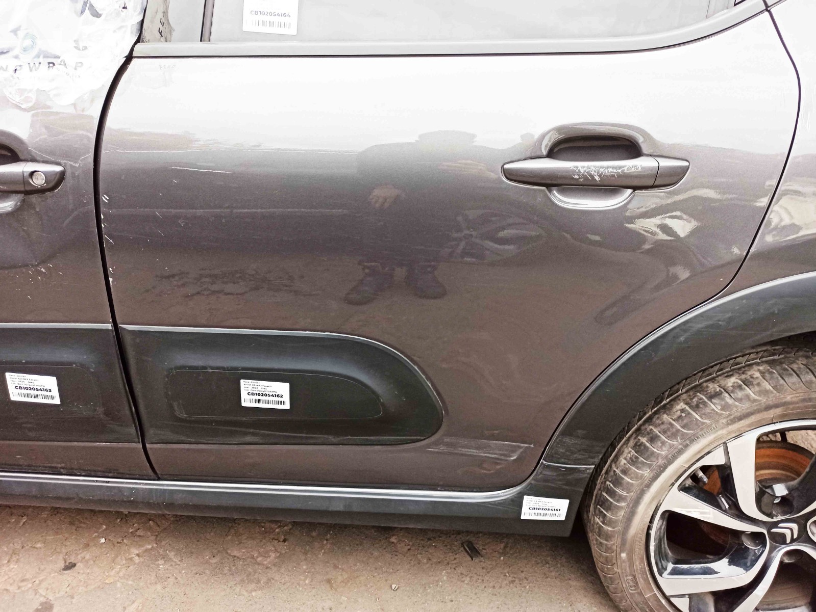 Citroen C3 MK3 2020-2024 Rear Left Side Bare Door Panel In Grey