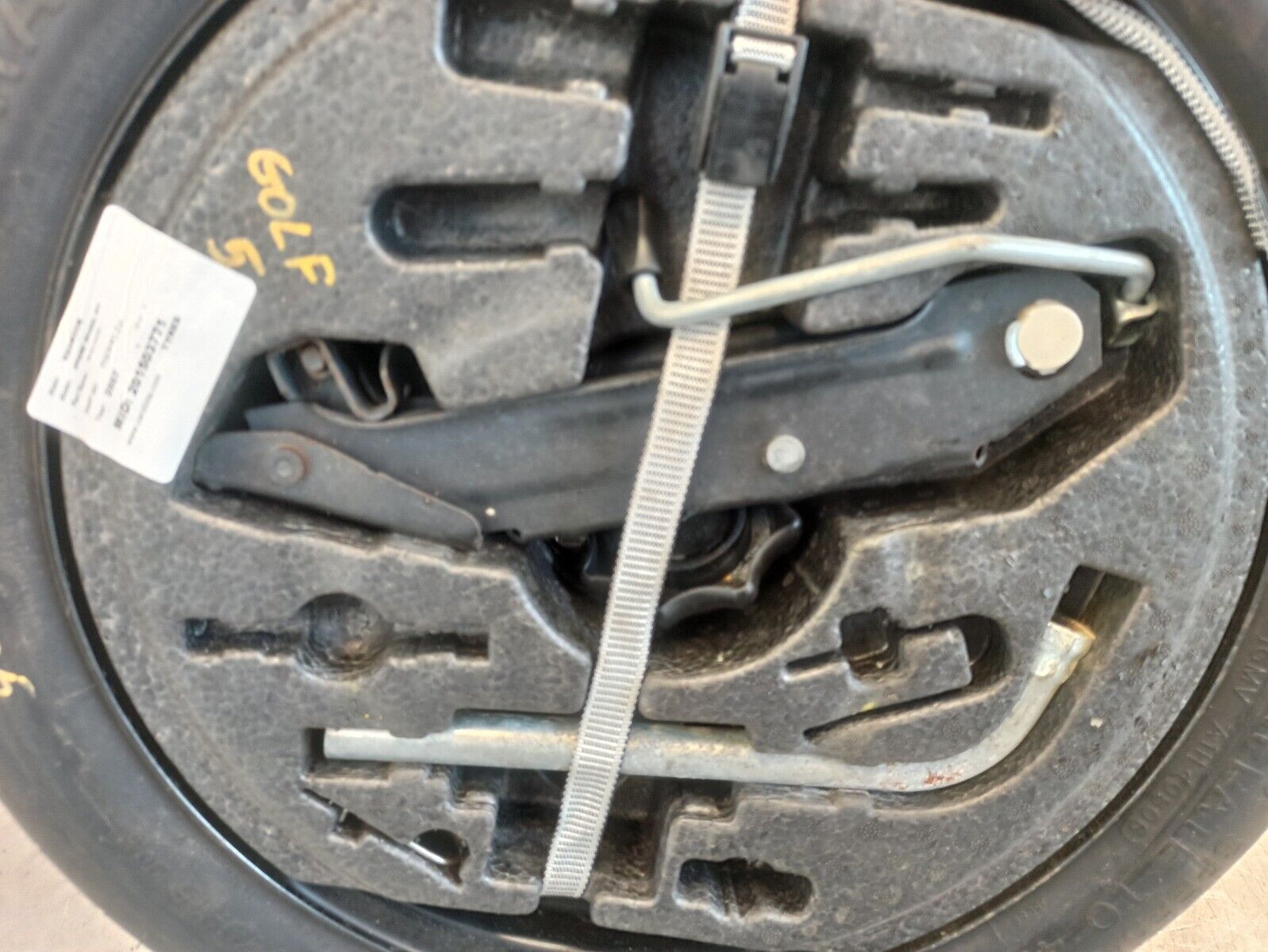 2007 VW Golf 16 Inch Spare wheel And Jack Kit T125/70D16 96M - Image 3