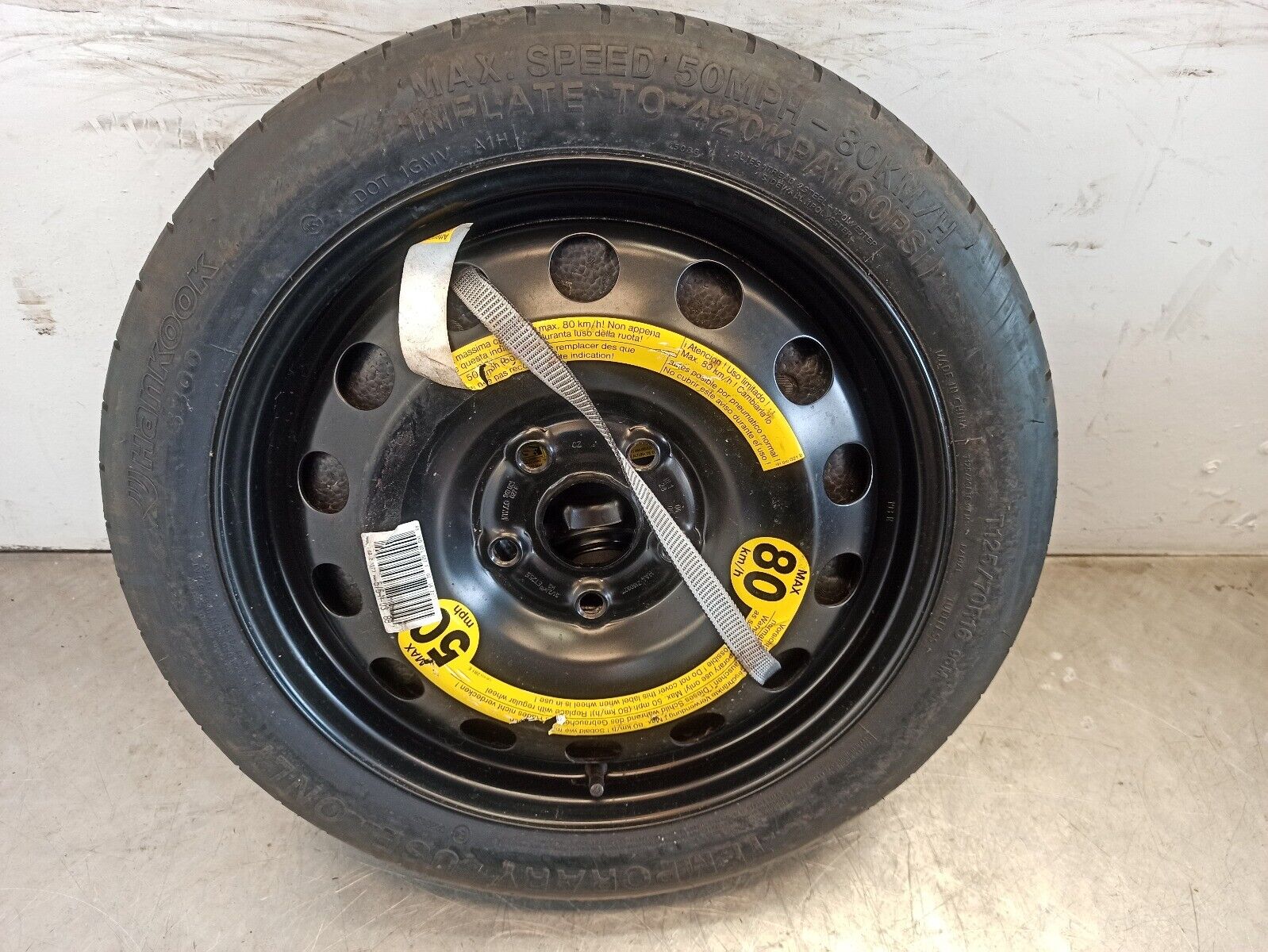 2007 VW Golf 16 Inch Spare wheel And Jack Kit T125/70D16 96M - Image 9