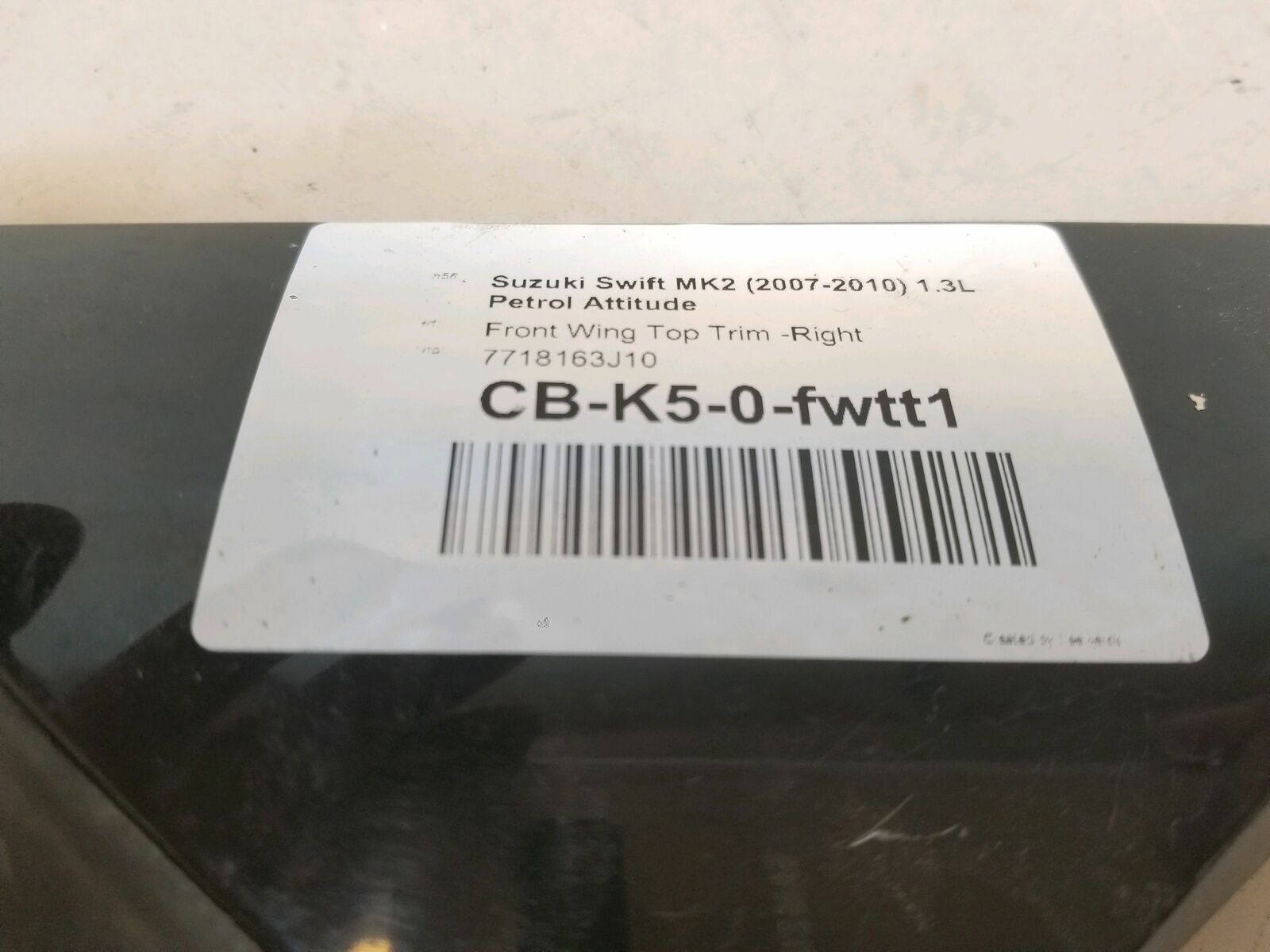 2008 Suzuki Swift MK2 Genuine O/S Front Wing Top Trim 7718163J10 CB-K5 - Image 5