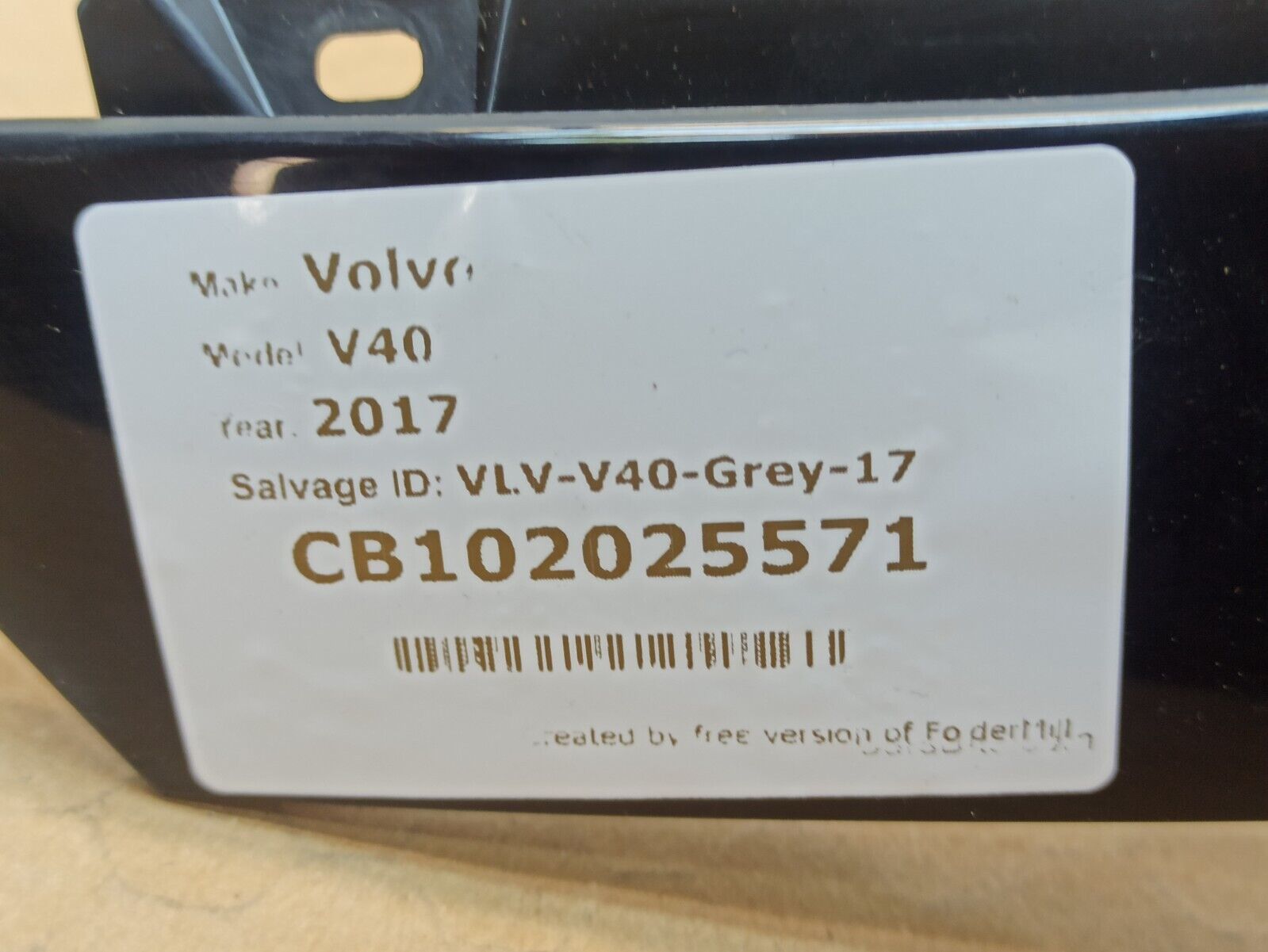 VOLVO V40 2015-2019 Door Leaf Right Rear 31391188 – Cars & Bits