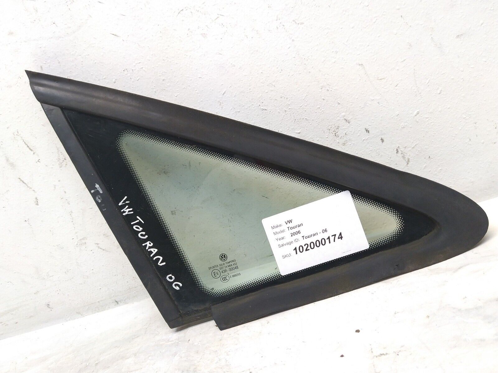 VW Touran 2003-2006 BKD 2.0 Front Driver Side Quarter Window Glass 43R-0004 - Image 5