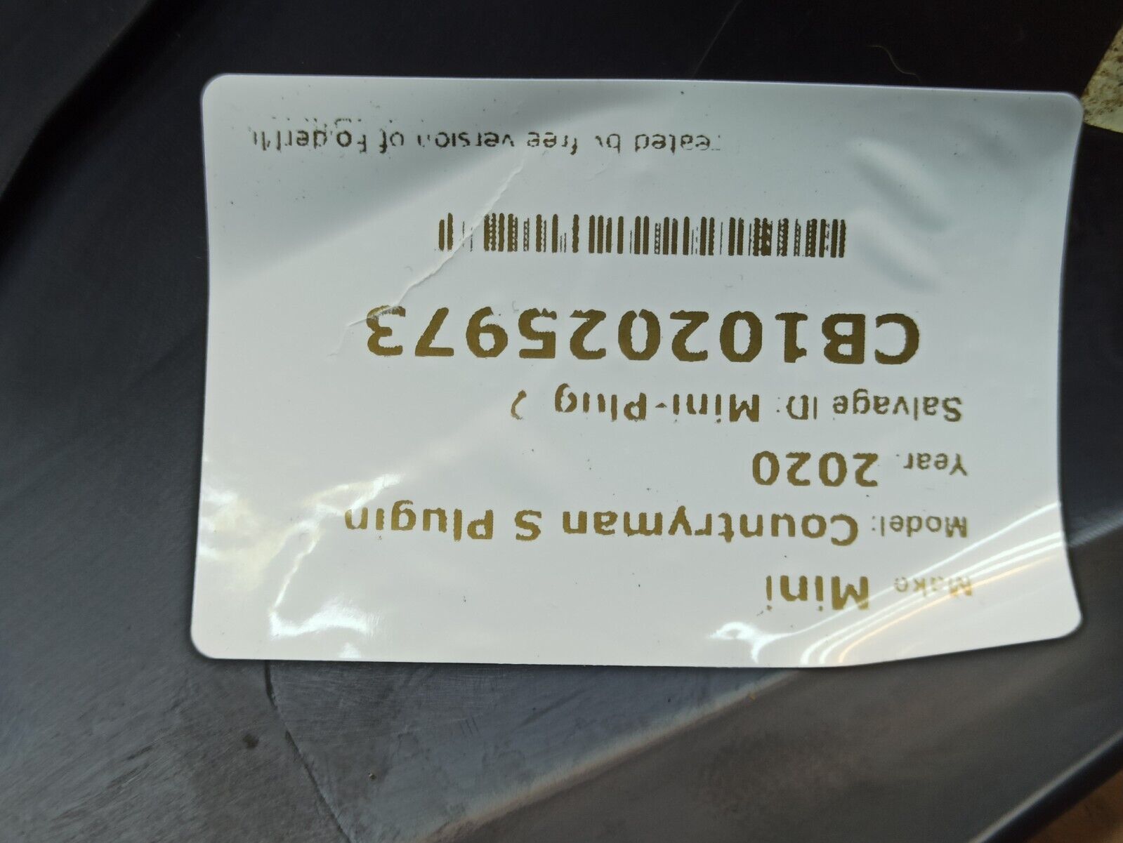 Mini Countryman F60 Hybrid 2018-2021 Left Inner Lower Cover Trim Panel 200241 10 - Image 5