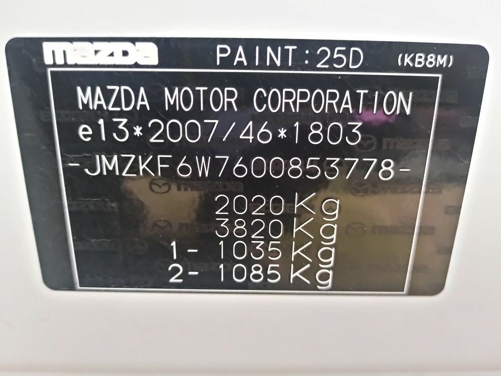 ONE Wheel Nut of Mazda CX5 CX-5 2017-2021 White 25D 2.0 Petrol PE