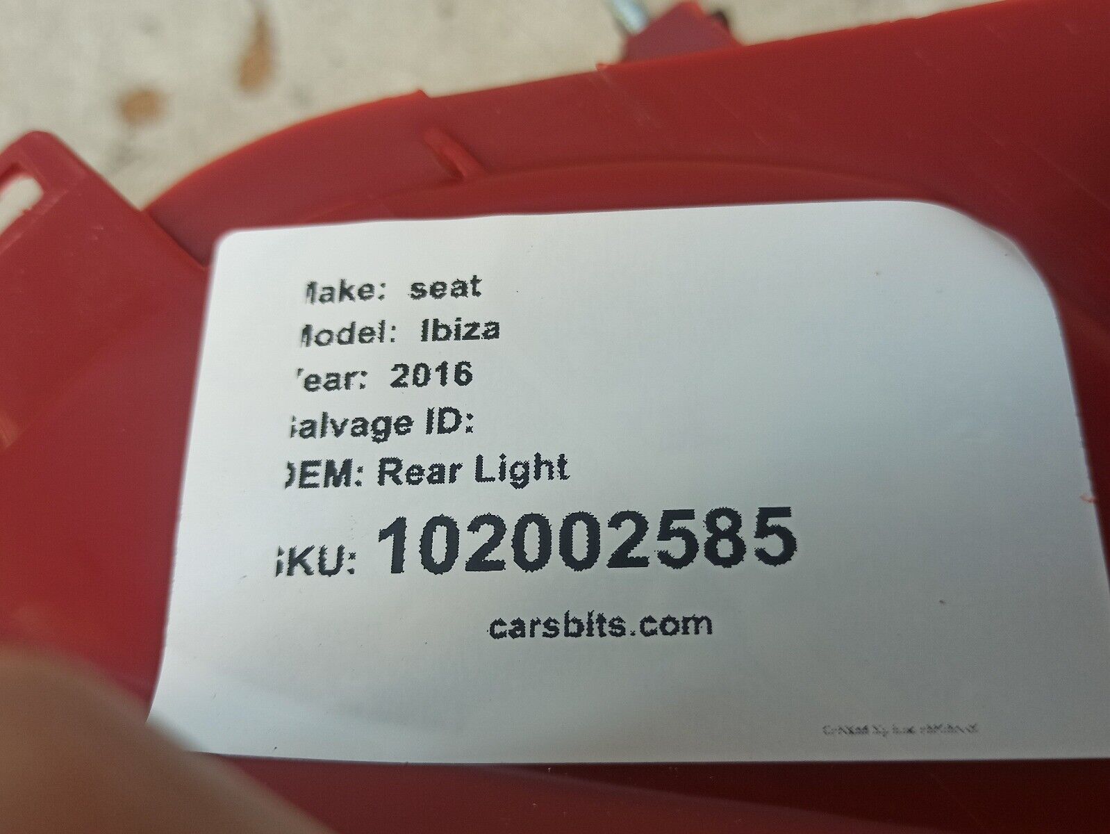 Seat Ibiza Brake Light Rear Lamp 2016 Left Side Rear N/S/R - Image 7