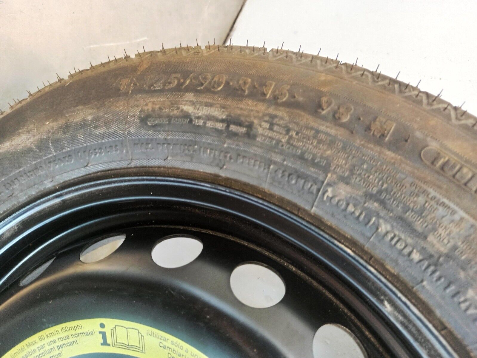 2009 Mercedes Benz C Class W204 16 Inch Spare wheel T125/90R16 98M - Image 6