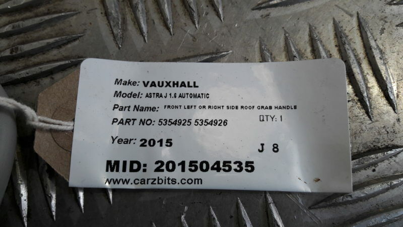Vauxhall Astra J 2009-2016 1.6 Automatic Roof grab handle - Image 4