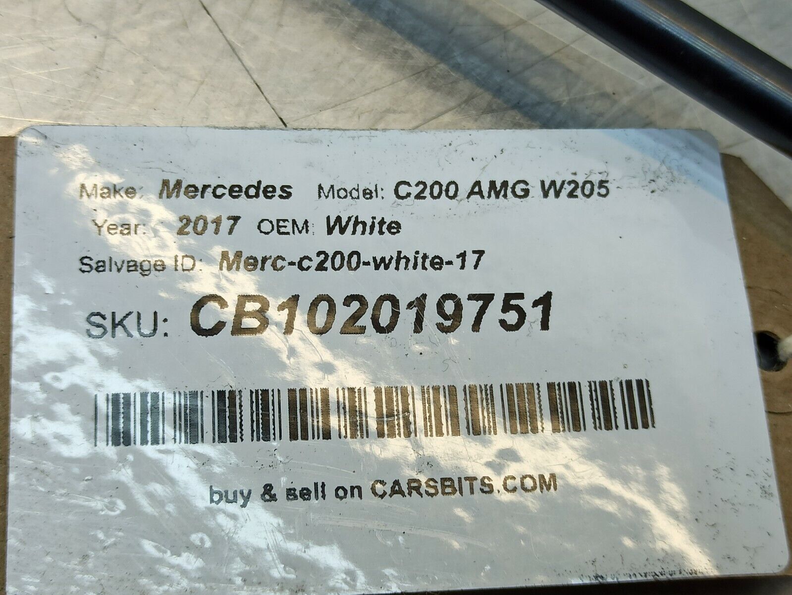 MERCEDES-BENZ 2014-2020 C 200 W205 Front Bonnet Strut N/S/F - Image 8