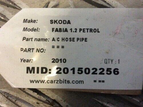SKODA FABIA 1.2 PETROL AC HOSE PIPE - Image 3