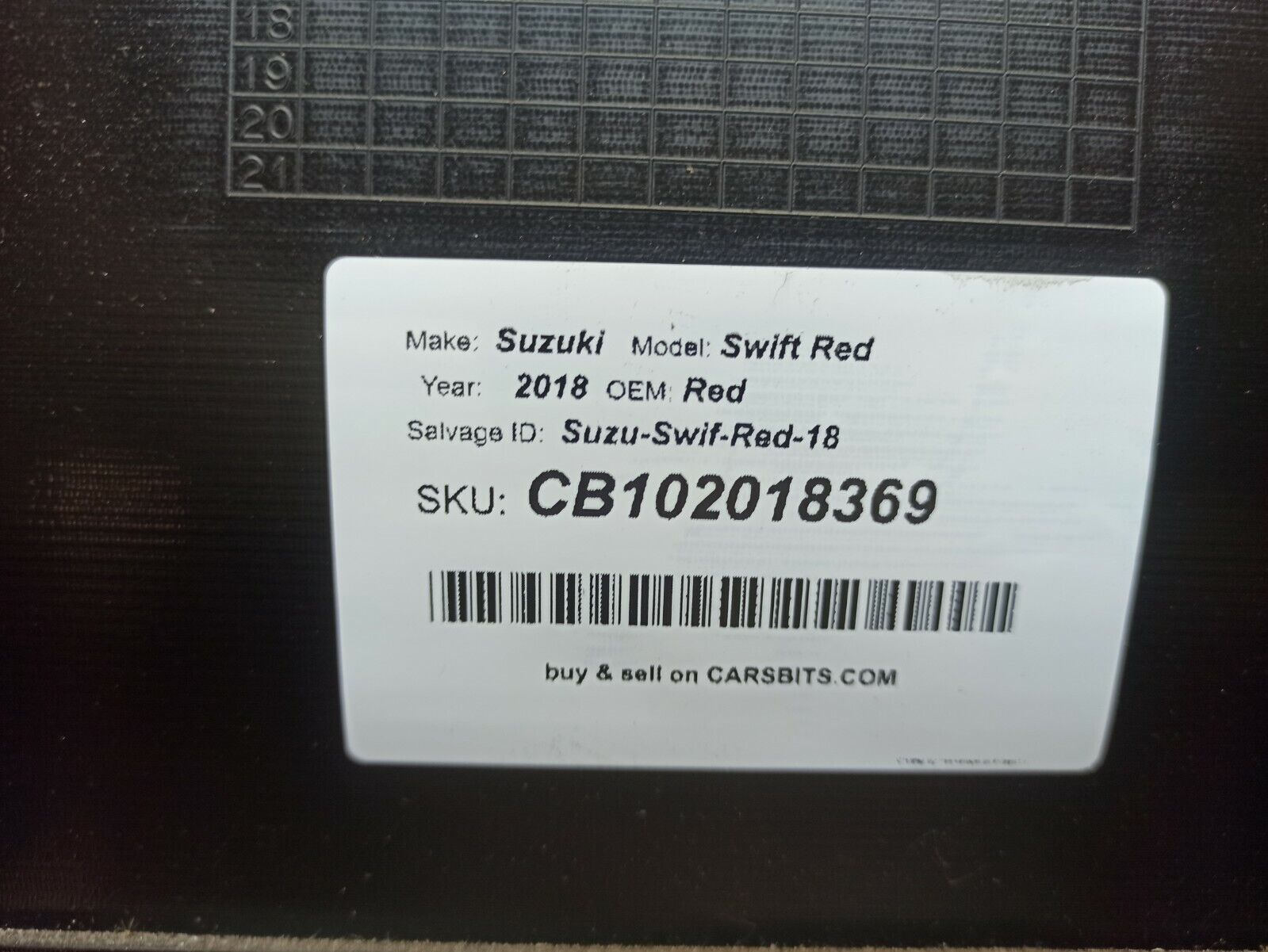Buy Suzuki Swift SZ5 2017-2021 Rear Boot Lid Tailgate Inner Trim