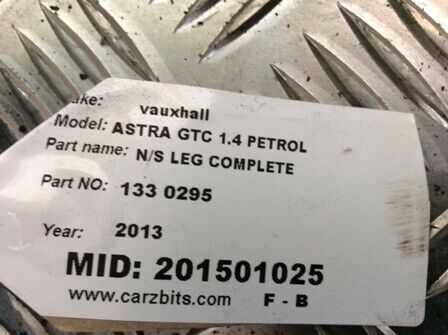Vauxhall Astra J 2009-2016 GTC DRIVER SIDE LEG 1330295 - Image 3