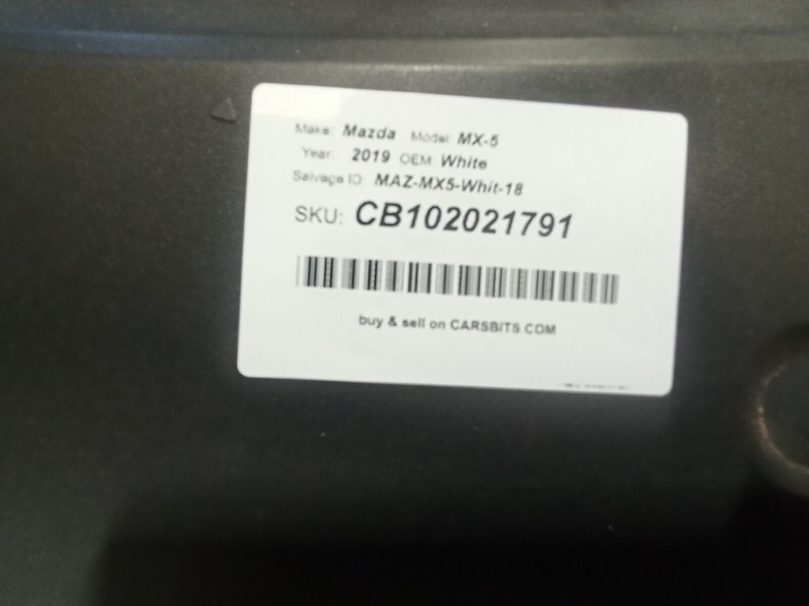 Mazda MX-5 SE 2016-2020 Front Windscreen Lower Scuttle Panel N/S/F