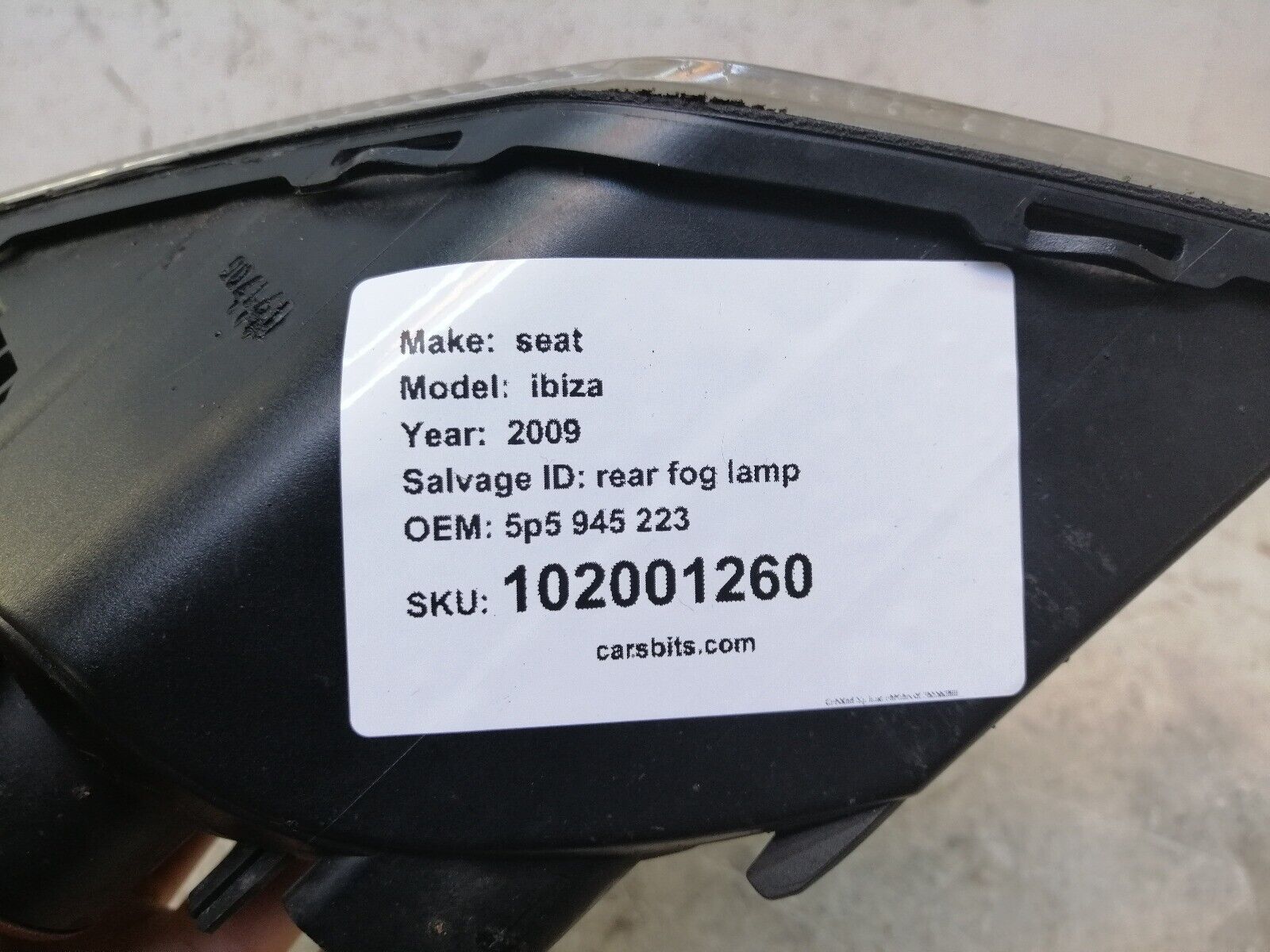 2009 Seat Ibiza Left Side Rear Revers Light 5P5945223 - Image 6