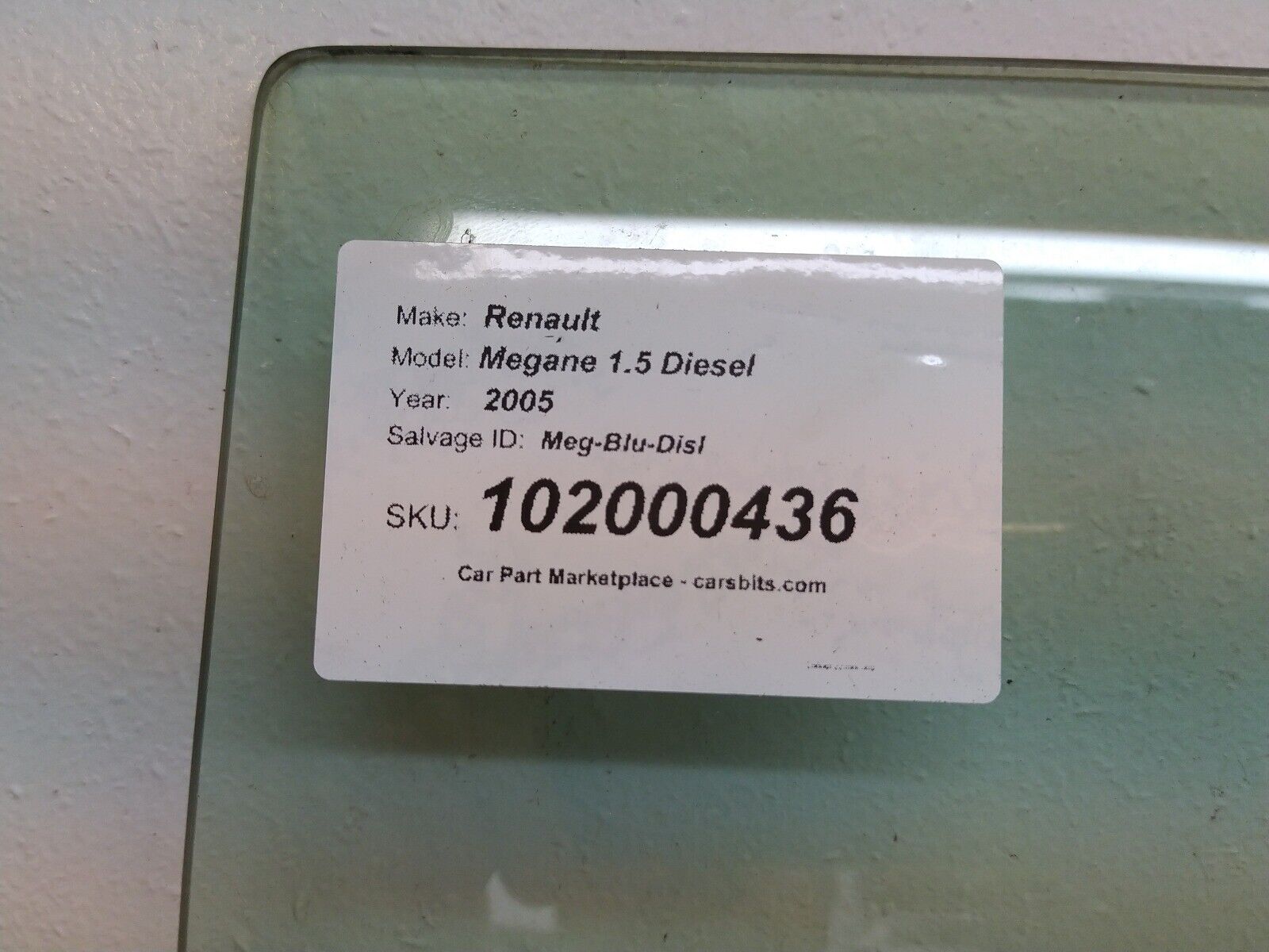 Renault Megane MK2 2002-2009 1.5 Diesel Door Glass Passenger Side Front N/S/F - Image 4