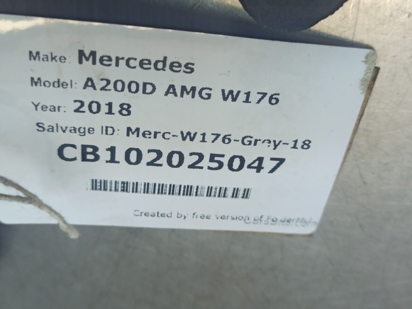 Mercedes Benz W176 2.1 AMG 1318 Exhaust Gas Temperature Sensor A0225451926