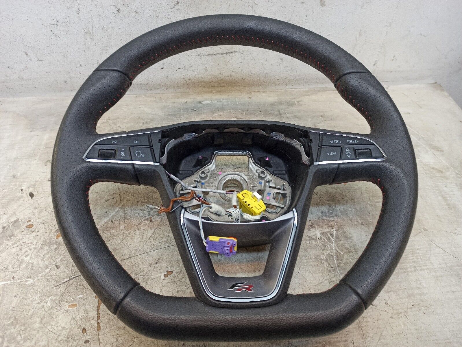 Seat Ibiza RF MK5 2017- 2020 Black Leather Steering Wheel