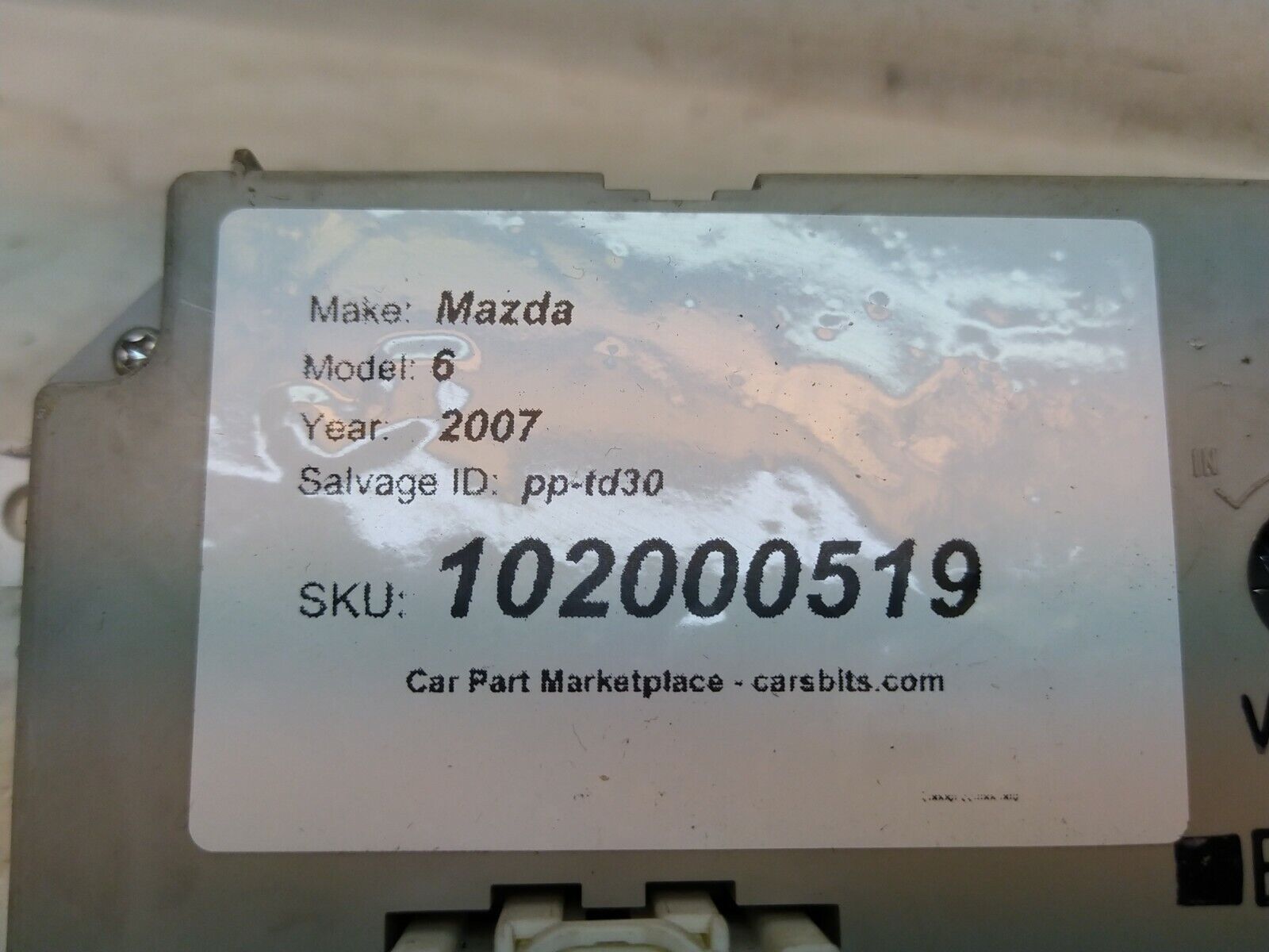 MAZDA 6 2004-2008 Climate Control Unit pp-td30 - Image 5