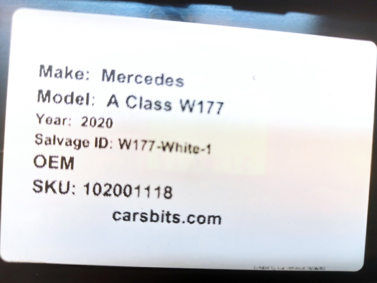 Mercedes Benz A Class W177 2020 Door Trim Left Rear A1777320100 - Image 6