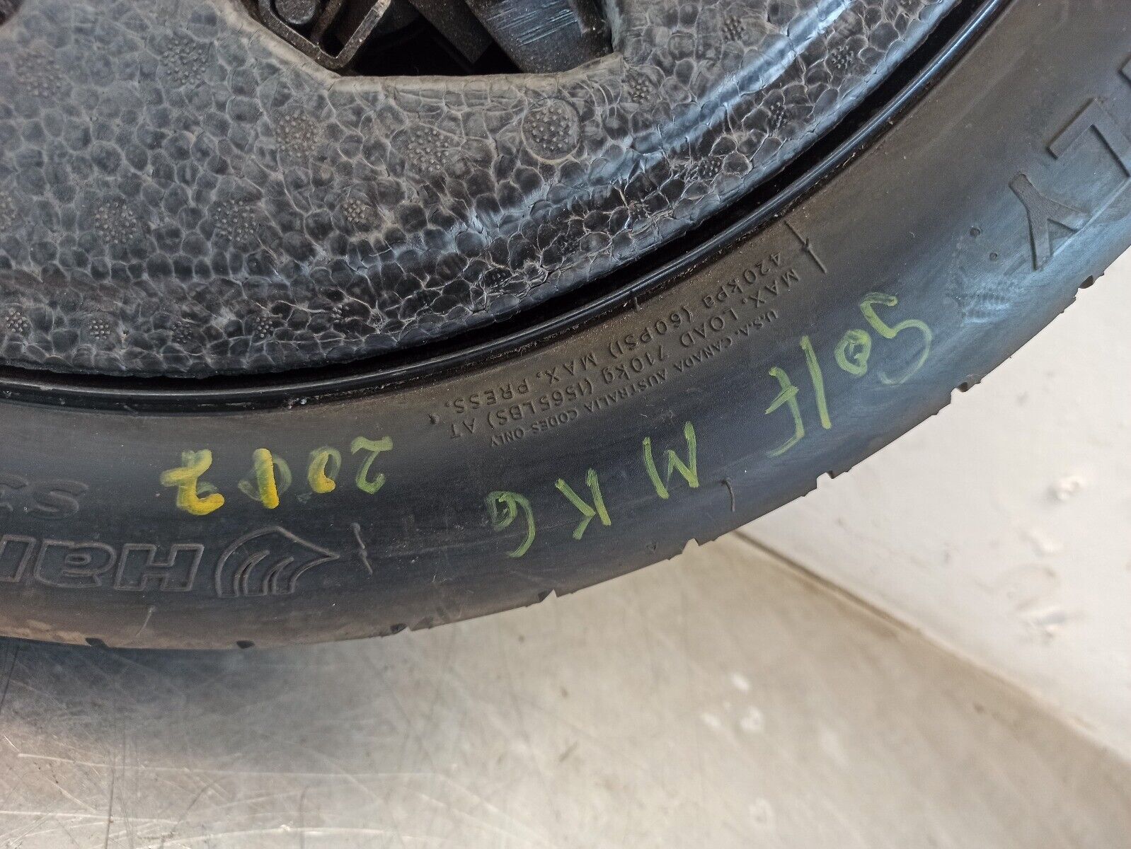 2012-2017 VW Golf MK6 16 Inch Spare wheel And Jack Kit T125/70D16 96M - Image 3