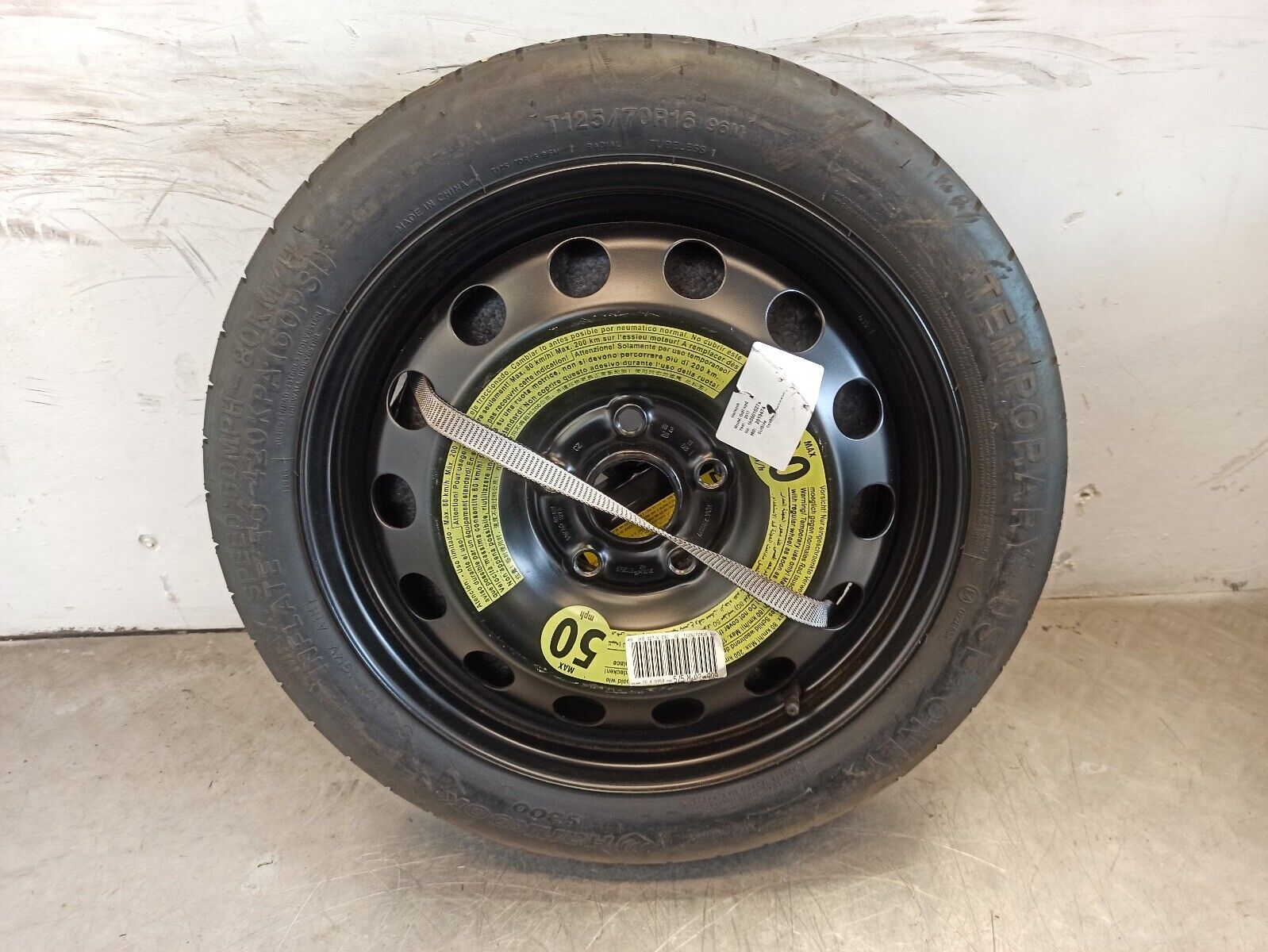 2012-2017 VW Golf MK6 16 Inch Spare wheel And Jack Kit T125/70D16 96M - Image 7