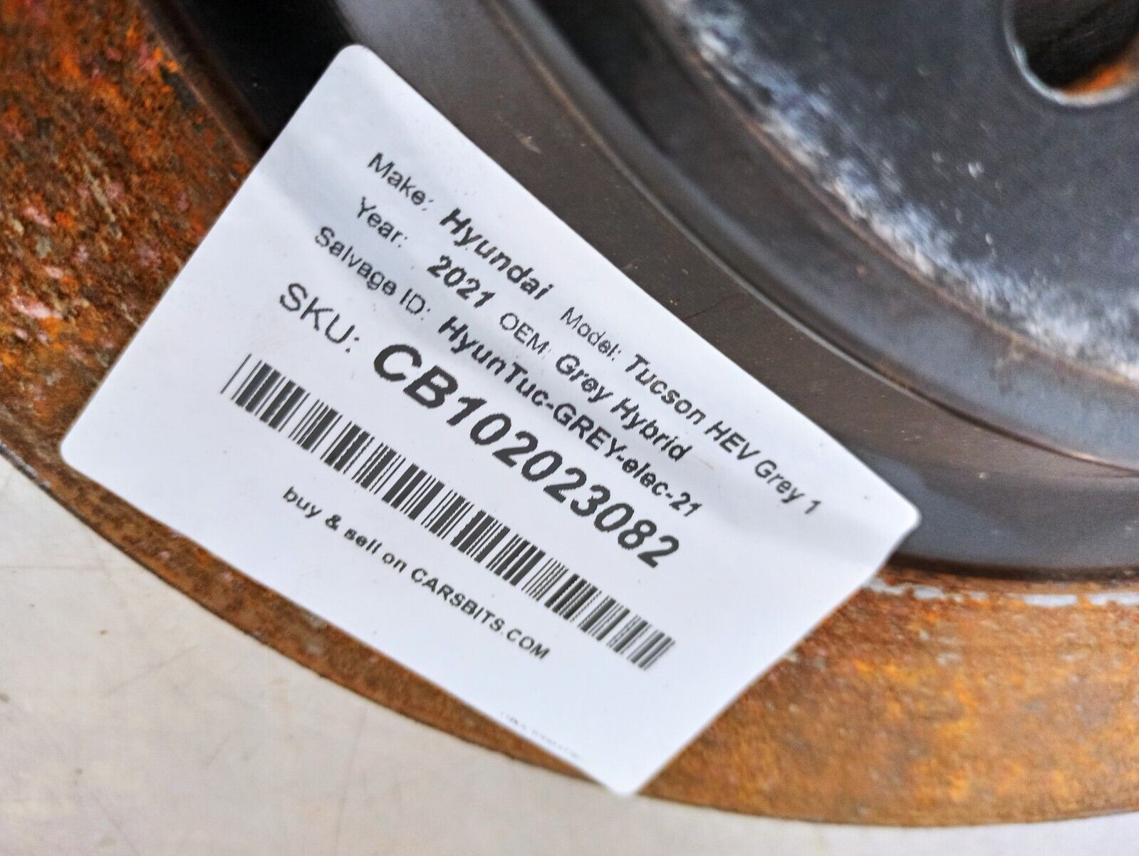 Hyundai Tucson 2021-2022 Hybrid Rear Left Wheel Brake Disc