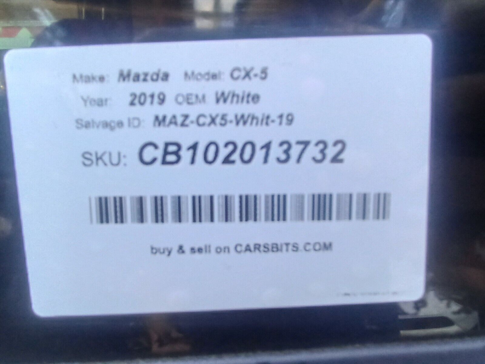 Mazda CX5 CX-5 2017-2021 Door Window Glass Passenger Side Rear N/S