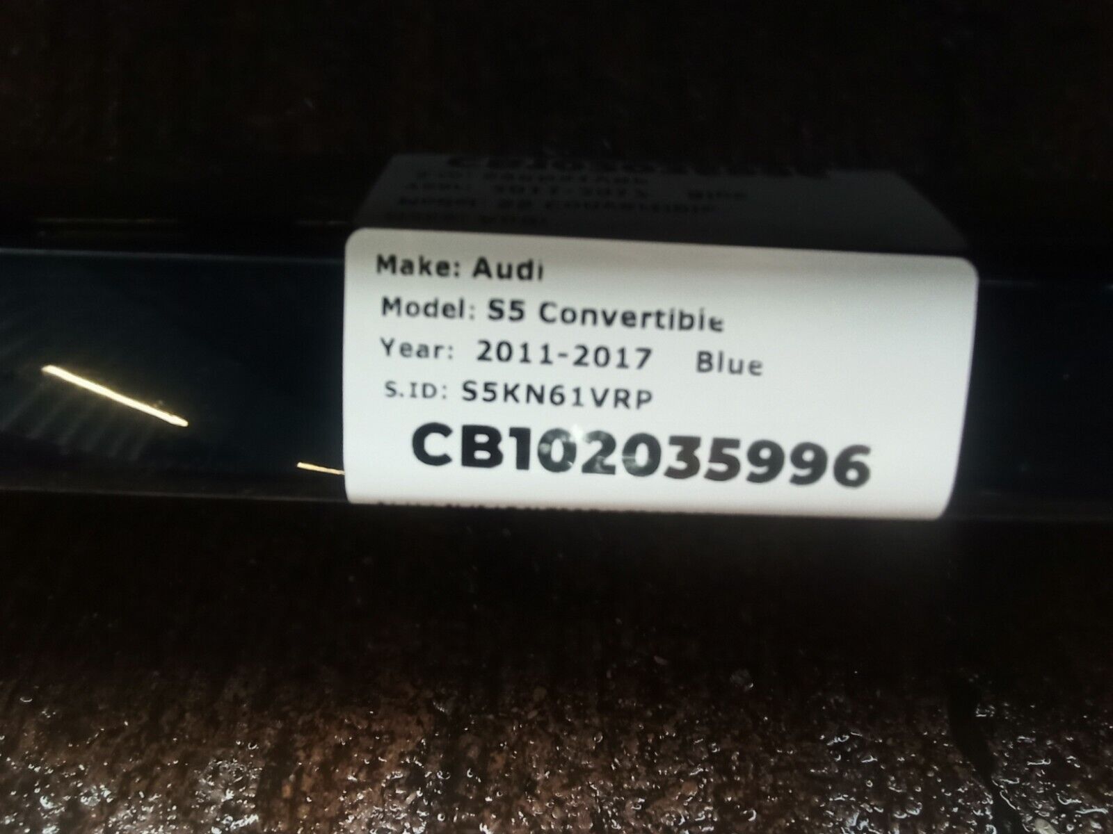 Audi S5 8F 2011-2017 Convertible Side Skirt Sill Cover in Blue  